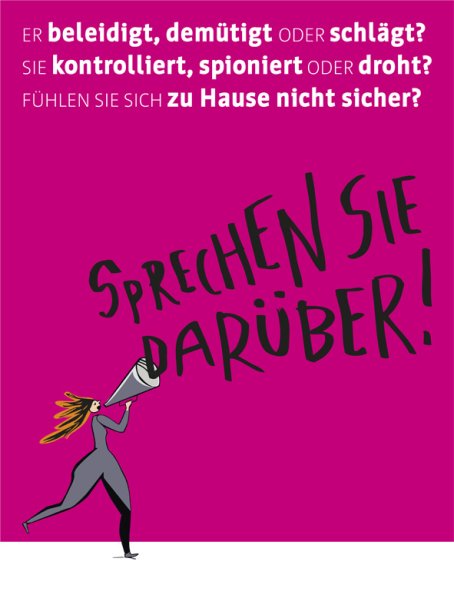 Plakat "Sprechen Sie darüber" für das Erfurter Netzwerk gegen häusliche Gewalt, 2020