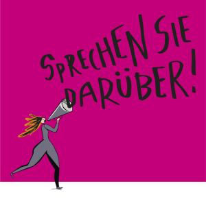 Plakat "Sprechen Sie darüber" für das Erfurter Netzwerk gegen häusliche Gewalt, 2020